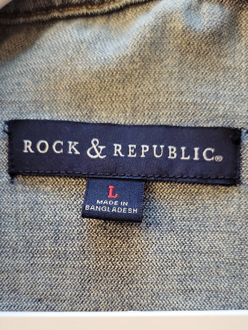 Rock & Republic Distressed Light Blue Denim Jacket - Picture 2 of 3